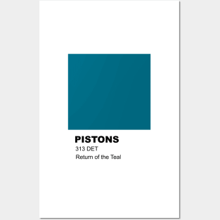 313 Teal Pantone 2 Posters and Art